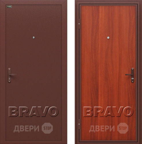 Входная металлическая Дверь Bravo Инсайд эконом (Внутреннее открывание) в Звенигород
