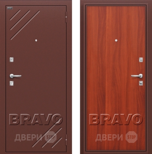 Входная металлическая Дверь Bravo Оптим Стандарт Итальянский Орех в Звенигород