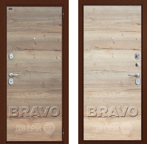 Входная металлическая Дверь Groff Т3-300 Tobacco Oak/Natural Oak в Звенигород