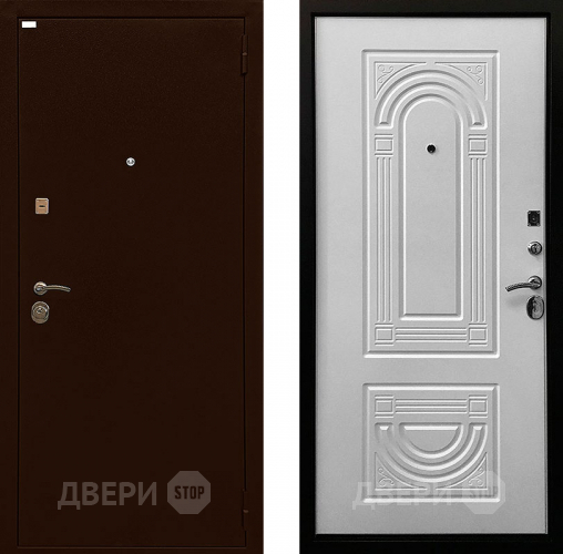 Входная металлическая Дверь Ратибор Оптима 3К Матовый белый в Звенигород