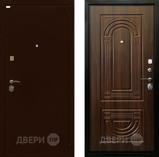 Входная металлическая Дверь Ратибор Оптима 3К Орех бренди в Звенигород