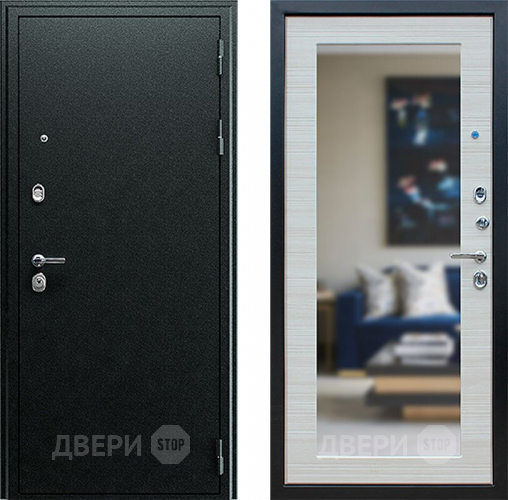 Входная металлическая Дверь АСД Next-1 с зеркалом Акация светлая в Звенигород
