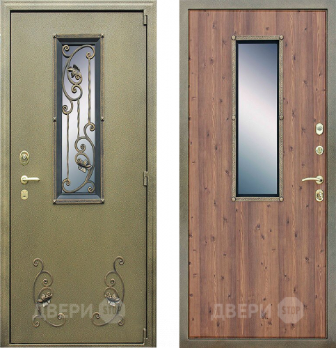 Дверь АСД с окном и ковкой в Звенигород