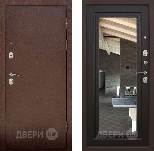 Входная металлическая Дверь Снедо Сити Венге с зеркалом в Звенигород
