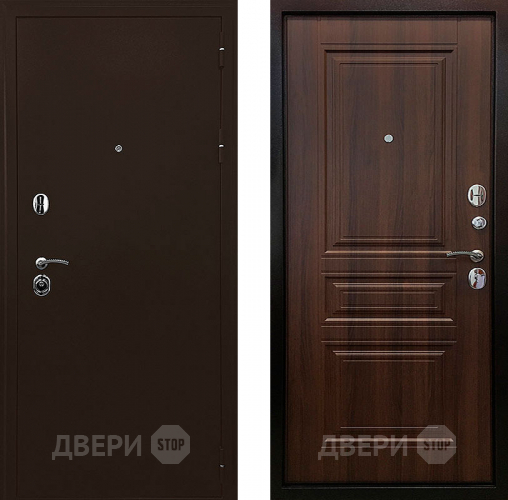 Входная металлическая Дверь Ратибор Рим 3К Орех бренди в Звенигород