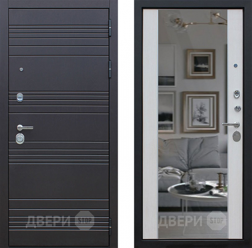 Дверь АСД Дуэт с зеркалом Лиственница белая в Звенигород