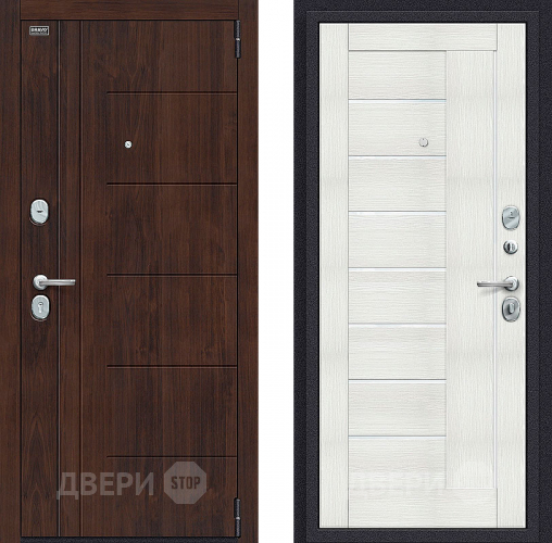 Входная металлическая Дверь Bravo Оптим Модерн Bianco Veralinga в Звенигород