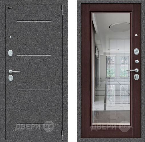 Дверь Bravo Porta S-2 104/П61 с зеркалом венге в Звенигород