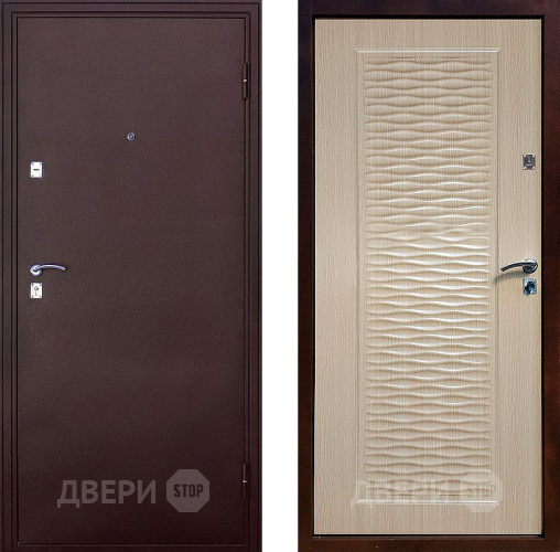 Входная металлическая Дверь СТОП Волна Беленый дуб в Звенигород