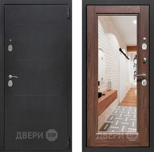 Дверь Престиж 100 с зеркалом Шелк/Дуб филадельфия коньяк в Звенигород