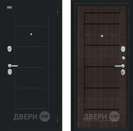 Дверь Bravo Борн Букле черное/Wenge Veralinga в Звенигород