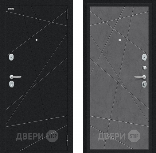 Входная металлическая Дверь Bravo Граффити-5 Букле черное/Slate Art в Звенигород