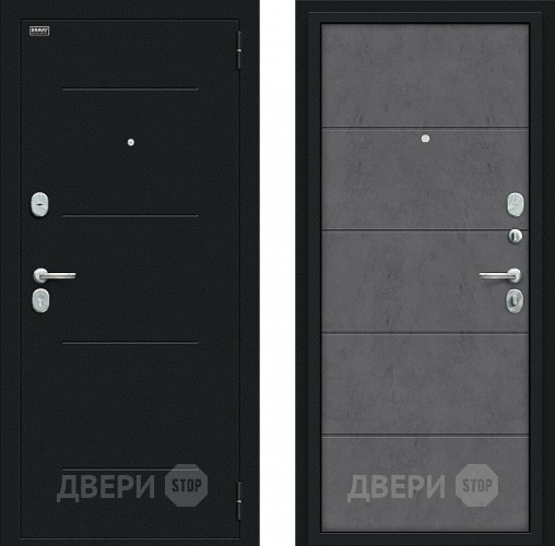 Дверь Bravo Граффити-1 Букле черное/Slate Art в Звенигород