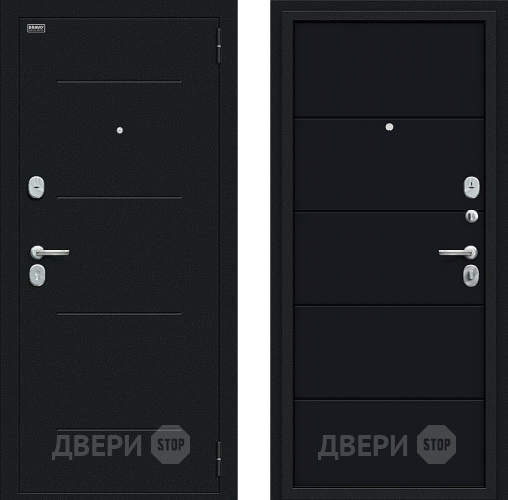 Дверь Bravo Граффити-1 Букле черное/Total Black в Звенигород