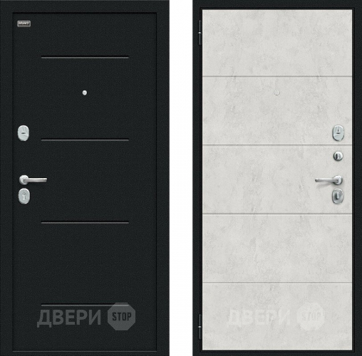 Дверь внутреннего открывания Bravo Граффити-1 Инсайд Букле черное/Look Art в Звенигород