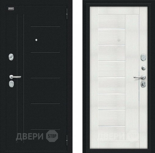 Дверь Bravo Проф Букле черное/Bianco Veralinga в Звенигород