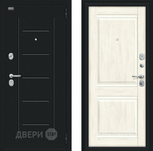Входная металлическая Дверь Bravo Некст Kale Букле черное/Nordic Oak в Звенигород