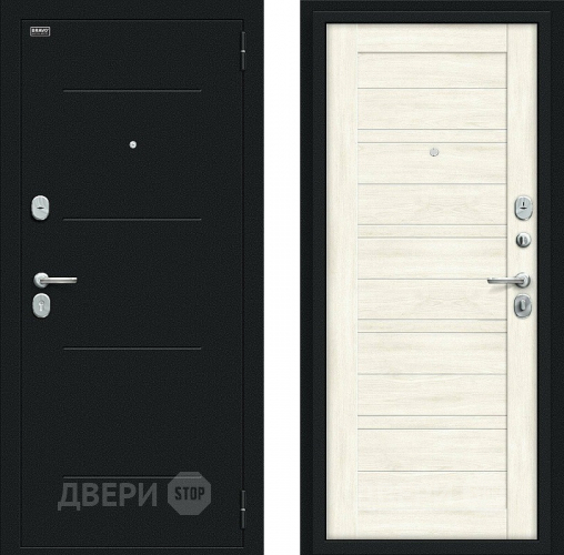 Входная металлическая Дверь Bravo Сити Kale Букле черное/Nordic Oak в Звенигород