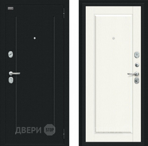 Дверь Bravo Сьют Kale Букле черное/White Wood в Звенигород