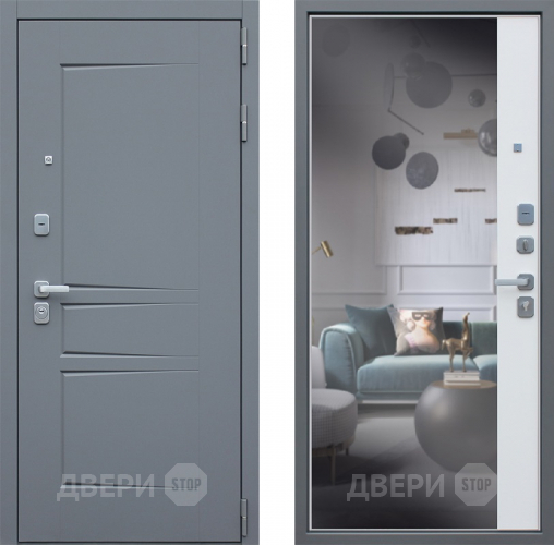 Входная металлическая Дверь АСД Челси с зеркалом в Звенигород