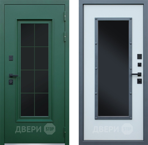Входная металлическая Дверь АСД Терморазрыв Олимп с окном и английской решеткой в Звенигород