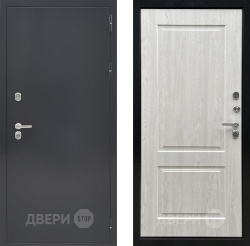 Входная металлическая Дверь Ратибор Термоблок 3К Черное серебро/Сосна белая в Звенигород