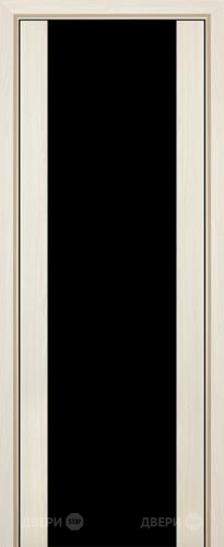 Межкомнатная дверь ProfilDoors 8X эш вайт мелинга (черный триплекс) в Звенигород