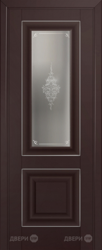 Межкомнатная дверь ProfilDoors 28U темно-коричневый (матовое, кристалл с узором) в Звенигород