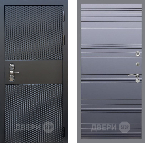 Входная металлическая Дверь Стоп БЛЭК CISA Лайн Силк титан в Звенигород