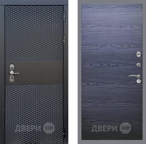 Входная металлическая Дверь Стоп БЛЭК CISA Гладкая Дуб тангенальный черный в Звенигород