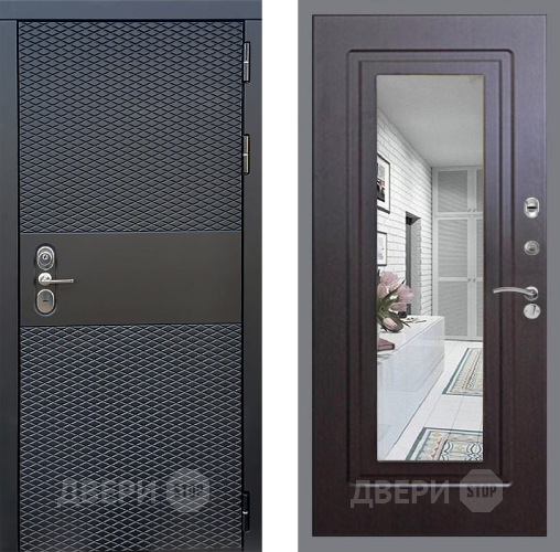 Дверь Стоп БЛЭК CISA Зеркало ФЛ-120 Венге в Звенигород