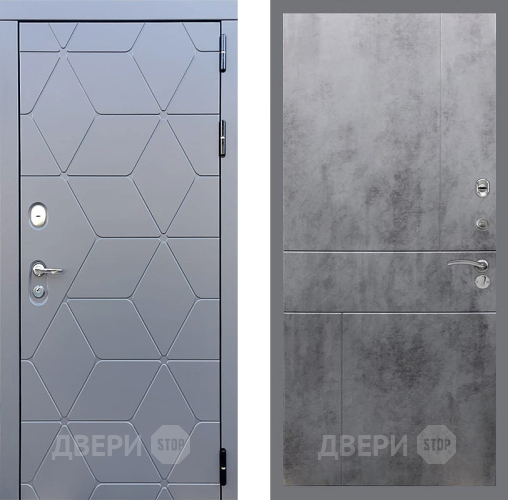 Входная металлическая Дверь Стоп КОСМО ФЛ-290 Бетон темный в Звенигород