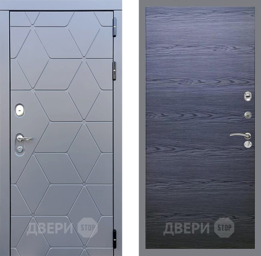 Дверь Стоп КОСМО Гладкая Дуб тангенальный черный в Звенигород