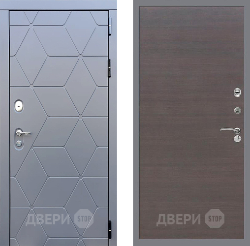 Входная металлическая Дверь Стоп КОСМО Гладкая венге поперечный в Звенигород