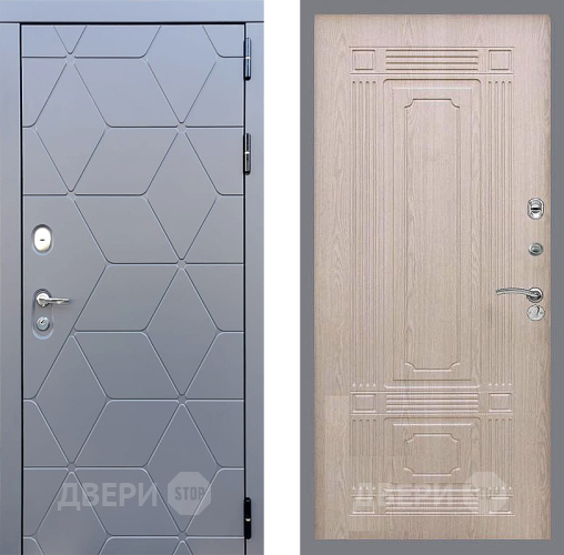Входная металлическая Дверь Стоп КОСМО ФЛ-2 Беленый дуб в Звенигород