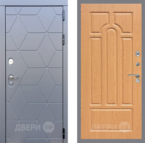 Входная металлическая Дверь Стоп КОСМО ФЛ-58 Дуб в Звенигород