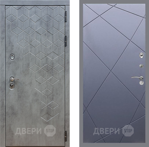 Входная металлическая Дверь Стоп БЕТОН ФЛ-291 Силк титан в Звенигород