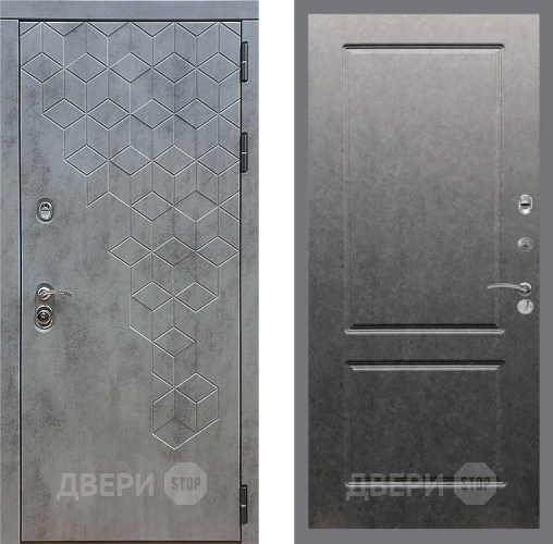 Дверь Стоп БЕТОН ФЛ-117 Штукатурка графит в Звенигород