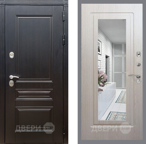 Дверь Стоп МЕГАПОЛИС Зеркало ФЛ-120 Беленый дуб в Звенигород