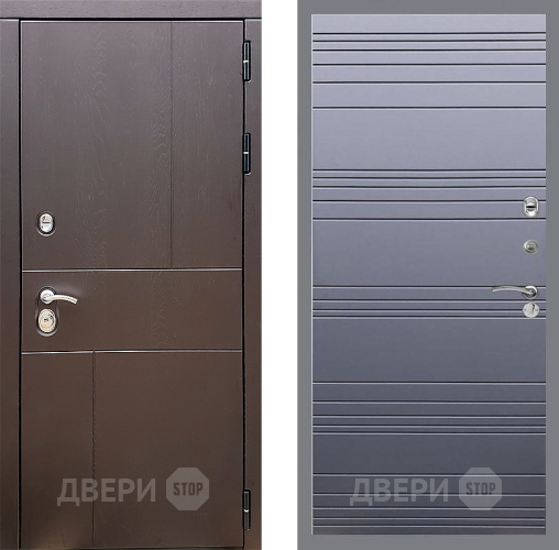 Входная металлическая Дверь Стоп УРБАН Лайн Силк титан в Звенигород