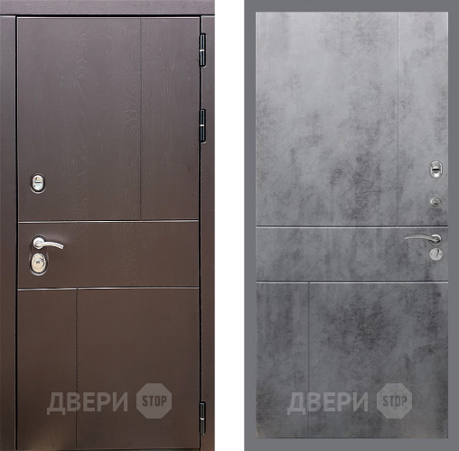 Входная металлическая Дверь Стоп УРБАН ФЛ-290 Бетон темный в Звенигород