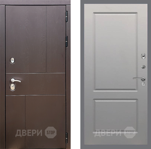 Входная металлическая Дверь Стоп УРБАН ФЛ-117 Грей софт в Звенигород