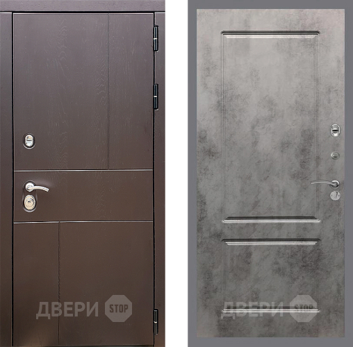 Входная металлическая Дверь Стоп УРБАН ФЛ-117 Бетон темный в Звенигород