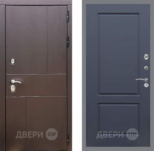 Входная металлическая Дверь Стоп УРБАН ФЛ-117 Силк титан в Звенигород