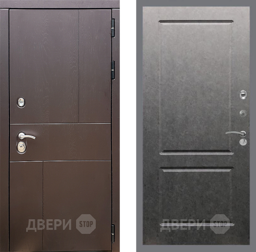 Входная металлическая Дверь Стоп УРБАН ФЛ-117 Штукатурка графит в Звенигород