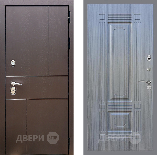Входная металлическая Дверь Стоп УРБАН ФЛ-2 Сандал грей в Звенигород