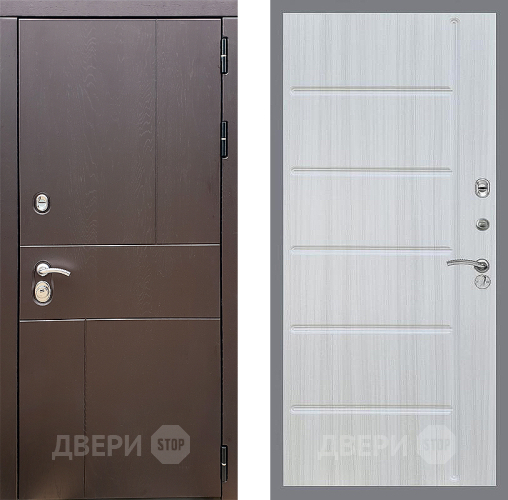 Входная металлическая Дверь Стоп УРБАН ФЛ-102 Сандал белый в Звенигород