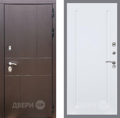 Входная металлическая Дверь Стоп УРБАН ФЛ-68 Силк Сноу в Звенигород