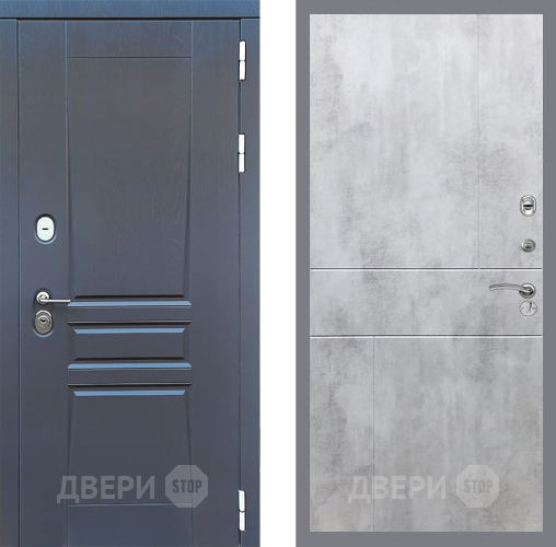 Входная металлическая Дверь Стоп ПЛАТИНУМ ФЛ-290 Бетон светлый в Звенигород