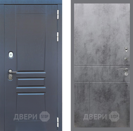 Входная металлическая Дверь Стоп ПЛАТИНУМ ФЛ-290 Бетон темный в Звенигород
